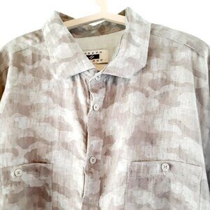 NWOT Long Sleeve Button Up Holiday Linen /Cotton Dress Shirt